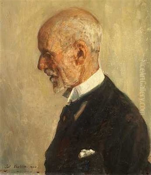 Portraet Af Maleren Johan Rohde Oil Painting by Julius Paulsen
