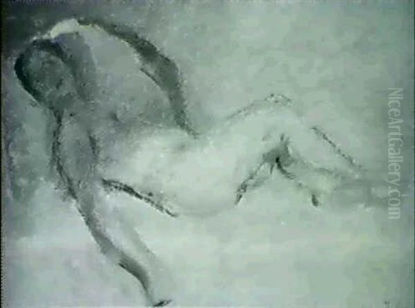 Liggende Nogenmodel Oil Painting by Julius Paulsen