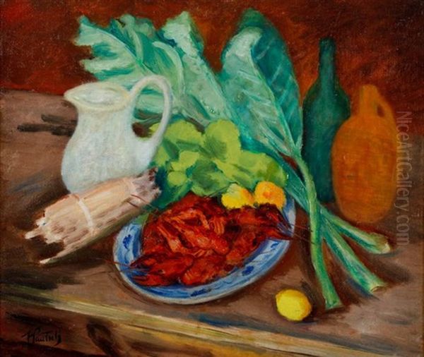 Martwa Natura Z Homarami Oil Painting by Fryderyk Pautsch