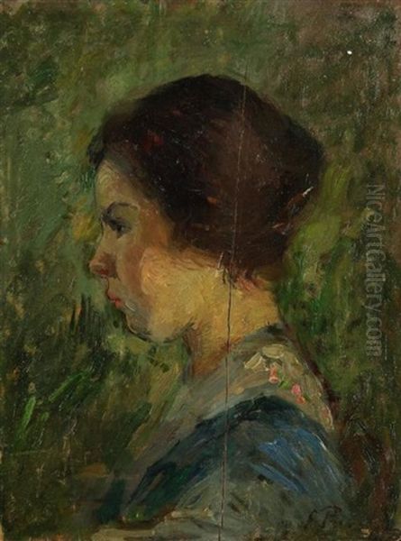 La Fille Du Peintre Oil Painting by Elie Anatole Pavil