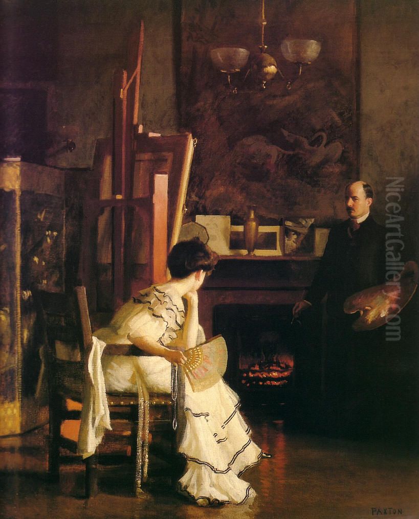 In The Studio Oil Painting by William McGregor Paxton
