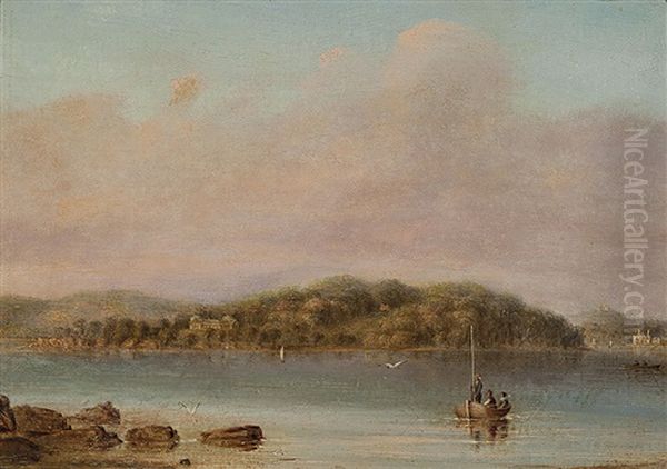 Point Piper From Shark Island, New South Wales Oil Painting by George Edwards Peacock