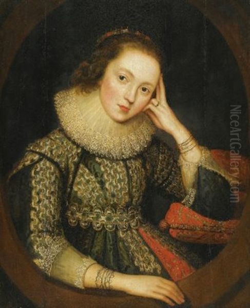 Portrait Of A Lady, Said To Be Mary Queen Of Scots (1542-1587) Oil Painting by Robert Peake