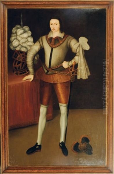 Portrait Of A Gentleman (robert Devereux?) Oil Painting by Robert Peake
