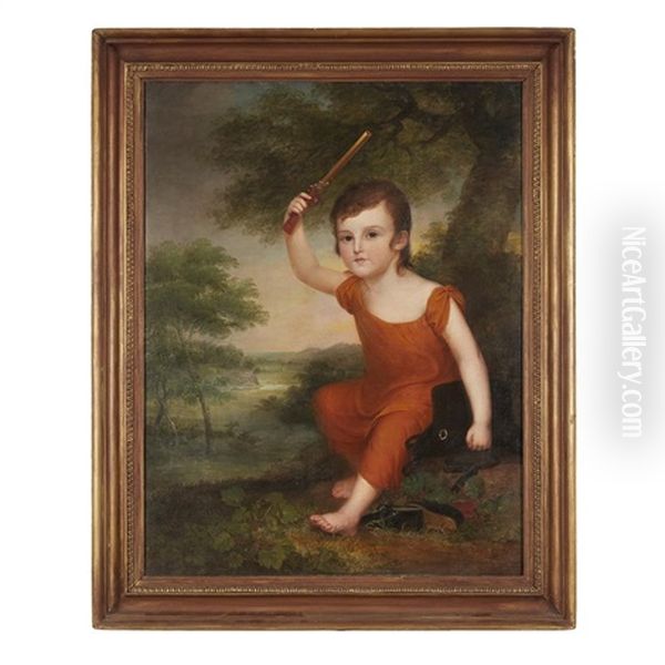 Sr. , Portrait Of John Dunlap, Jr.  Of Philadelphia Oil Painting by James Peale