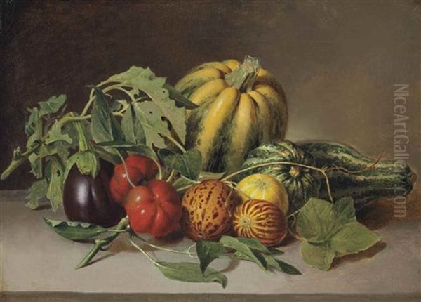 Vegetables: Still Life Oil Painting by James Peale
