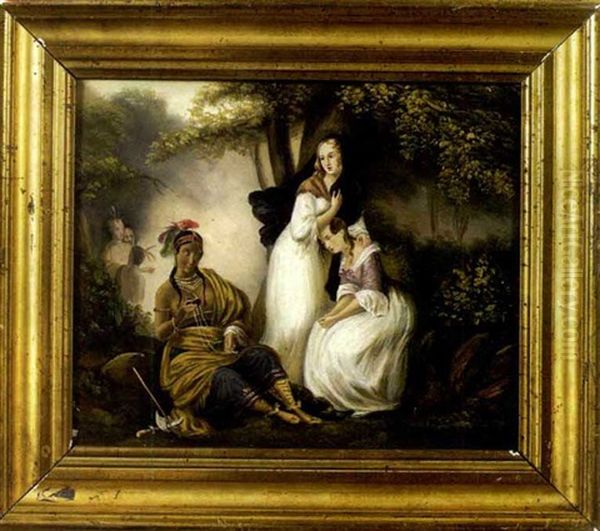 Painting Of Pocahontas (+ One With John Smith; Pair) Oil Painting by James Peale