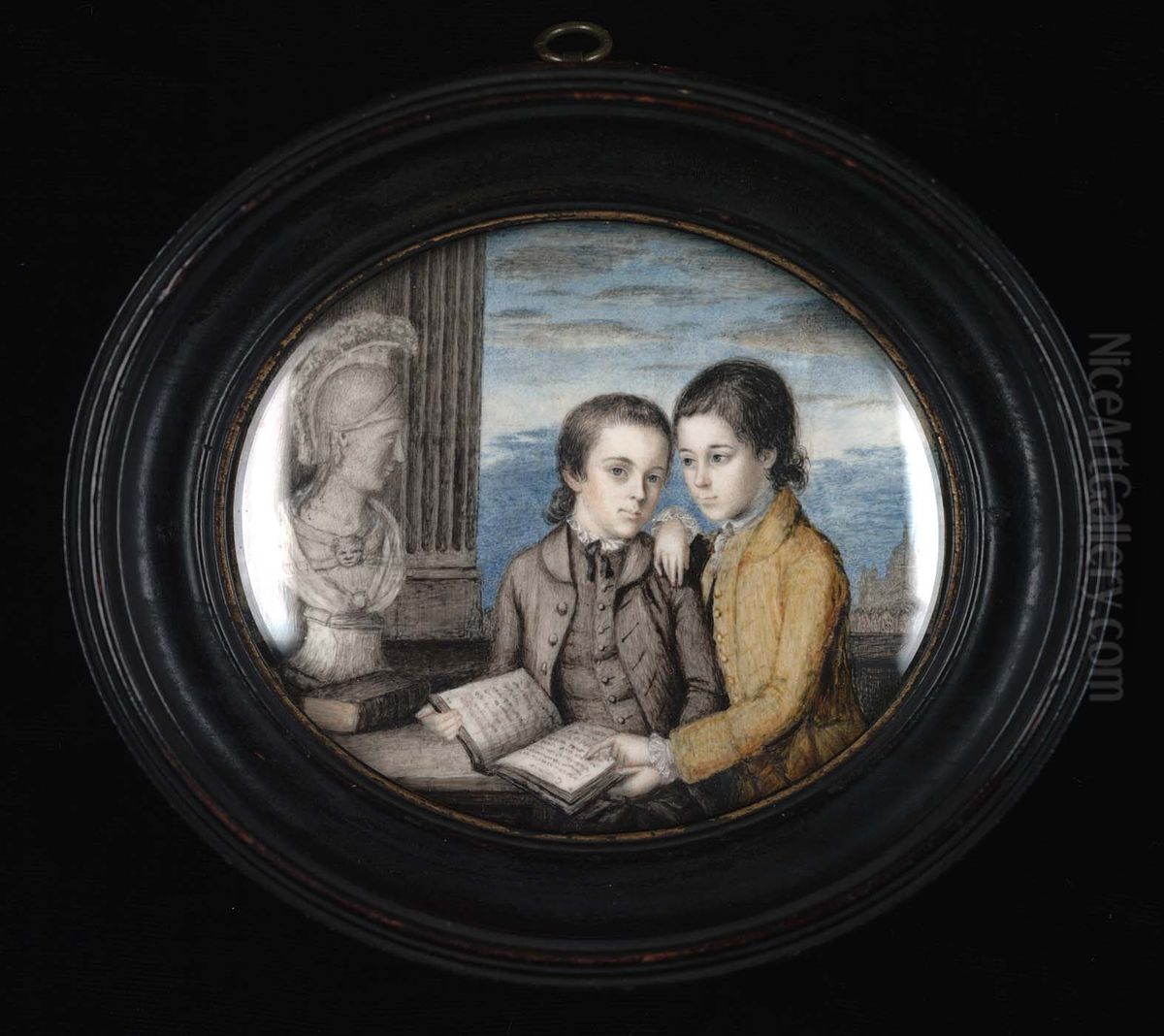 Matthias And Thomas Bordley Oil Painting by Charles Willson Peale