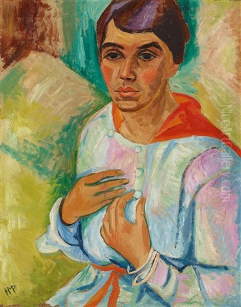 Die Steilkuste Von Sorrent. Oil Painting by Max Pechstein