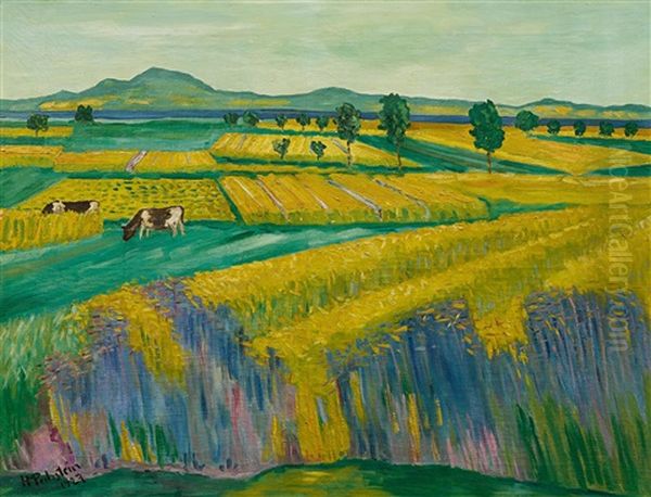 Sommerabend Oil Painting by Max Pechstein