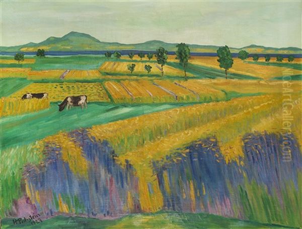 Sommerabend (rowe In Ostpommern Mit Dem Revekol) Oil Painting by Max Pechstein