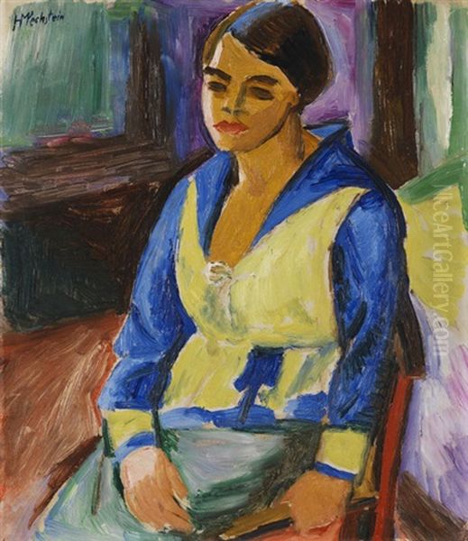 Die Chinesische Jacke Oil Painting by Max Pechstein