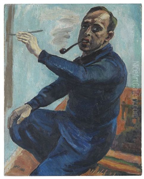 Selbstbildnis Oil Painting by Max Pechstein
