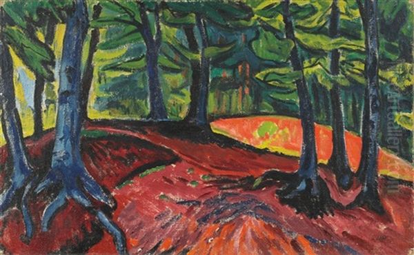 Waldinneres Oil Painting by Max Pechstein