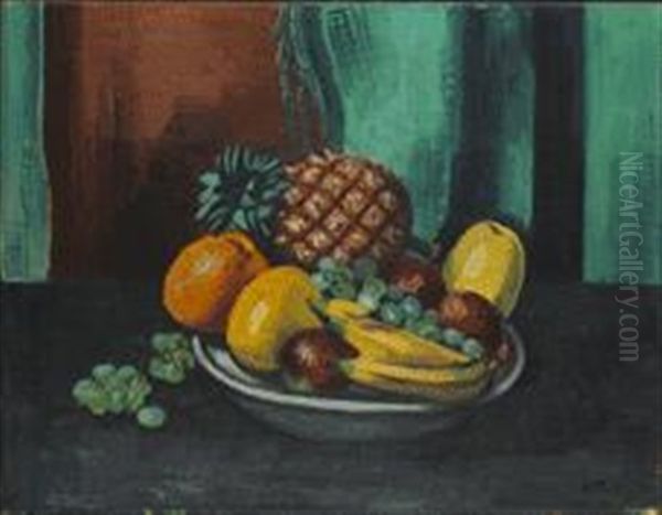 Fruchtschale Oil Painting by Max Pechstein