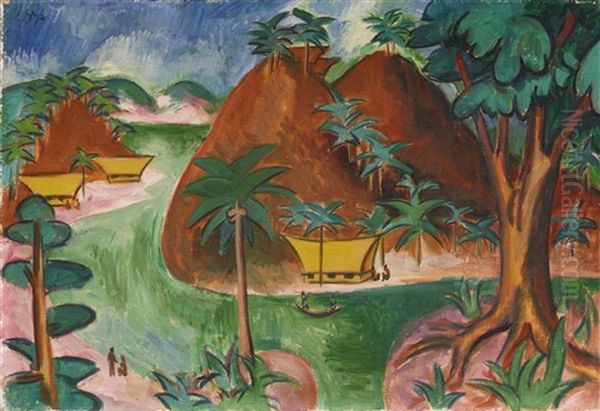 Chogeall's Palau Oil Painting by Max Pechstein