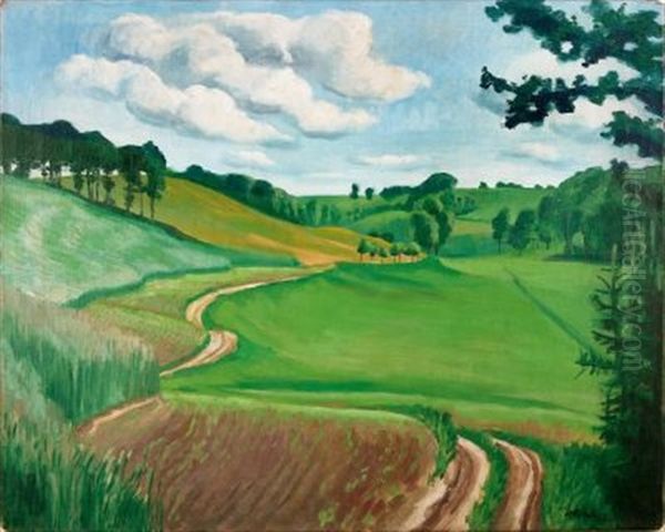 Vor Dem Gewitter (weg Vom Gut Kose Zum Koser See) Oil Painting by Max Pechstein