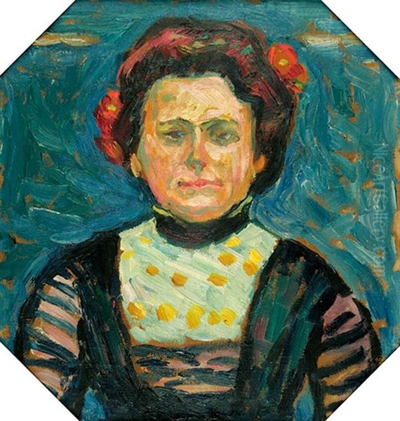 Portrat Frau Cuhrt Oil Painting by Max Pechstein