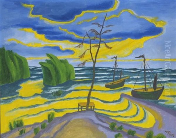 Gewitter (am Kurischen Haff) Oil Painting by Max Pechstein
