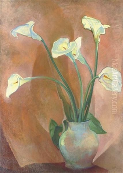 Die Lilie Oil Painting by Max Pechstein