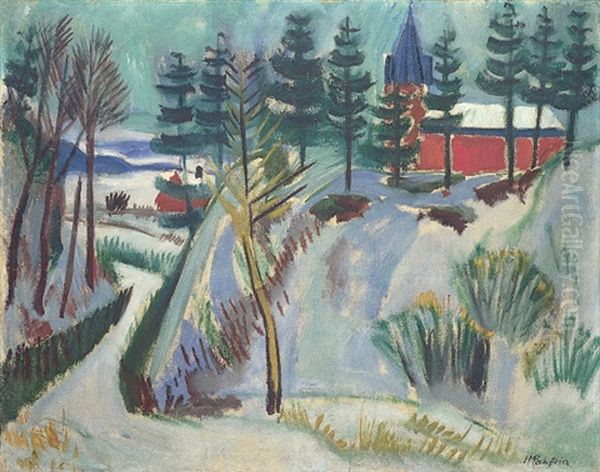 Schlucht Im Winter Oil Painting by Max Pechstein
