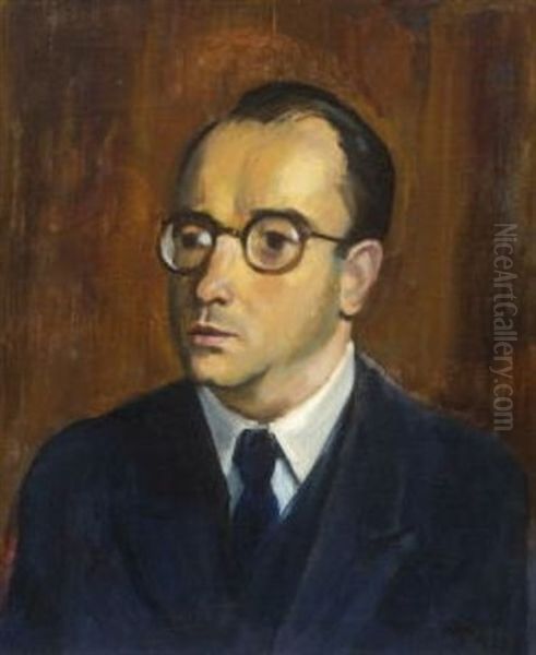 Portrat Dr. Paul Laven Oil Painting by Max Pechstein