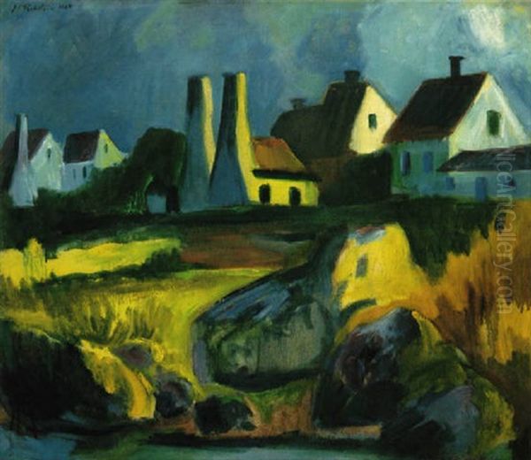 Nebelmorgen (bornholm) Oil Painting by Max Pechstein