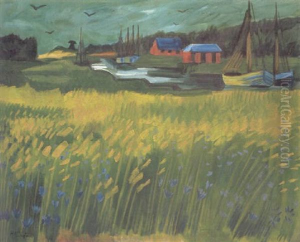 Grauer Tag Oil Painting by Max Pechstein