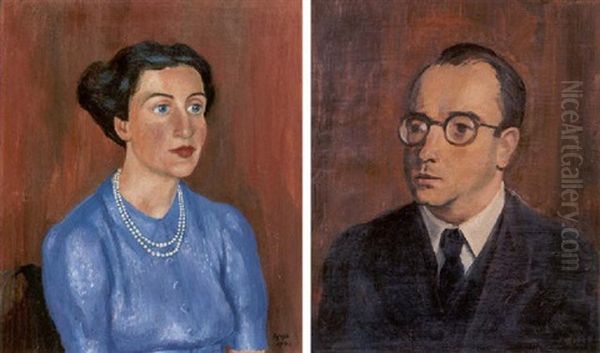 Portrat Elinor Laven Oil Painting by Max Pechstein