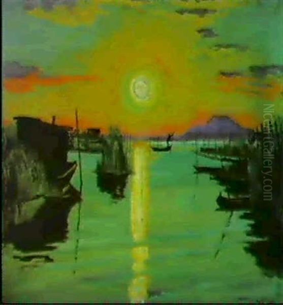 Morgensonne Oil Painting by Max Pechstein