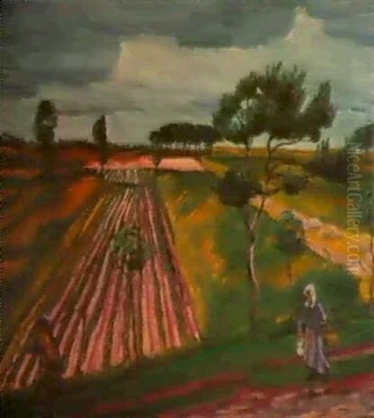 Kalter Morgen Oil Painting by Max Pechstein