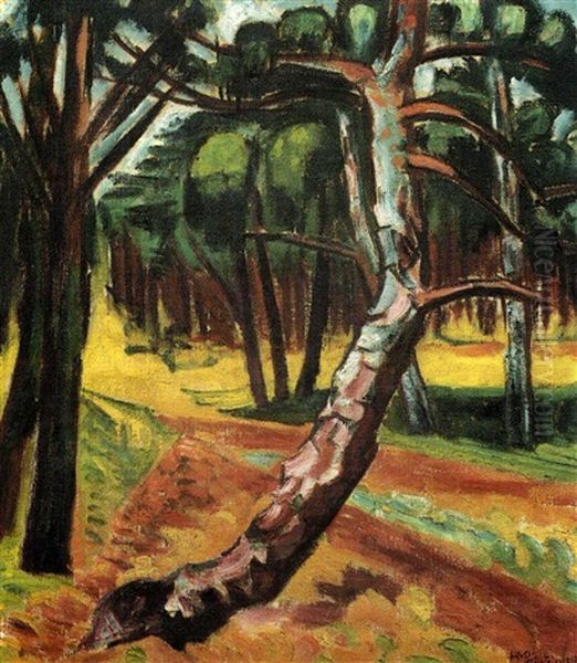 Wald, Nidden Oil Painting by Max Pechstein