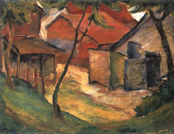 Landschaft Oil Painting by Max Pechstein
