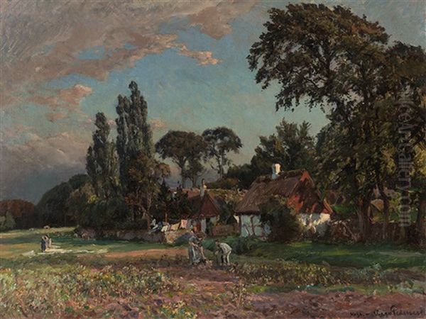 Haga Oil Painting by Viggo Christian Frederick Pedersen