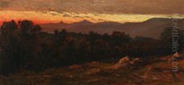 Sora V. Rom I Italien Oil Painting by Viggo Christian Frederick Pedersen