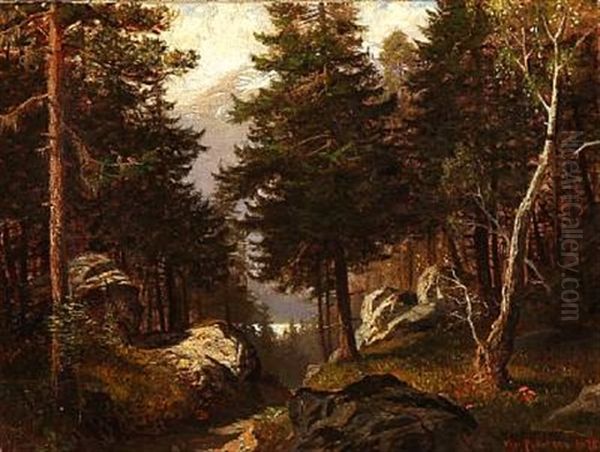 Autumn Day In The Woods, Presumably Germany Oil Painting by Viggo Christian Frederick Pedersen