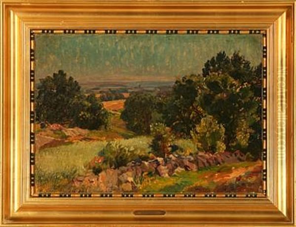 Summer Landscape Fra Kullen, Sweden Oil Painting by Viggo Christian Frederick Pedersen
