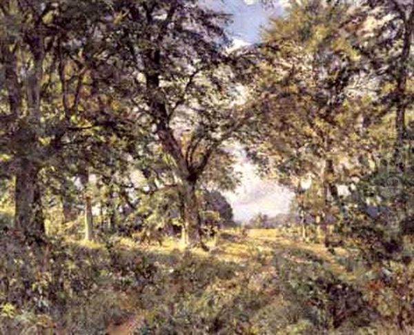 Sommerdag I Amosen Oil Painting by Viggo Christian Frederick Pedersen
