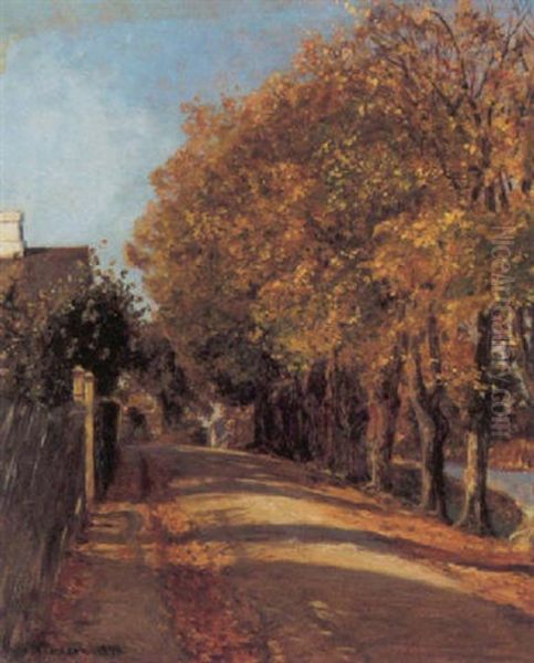 Gyldne Linde Oil Painting by Viggo Christian Frederick Pedersen