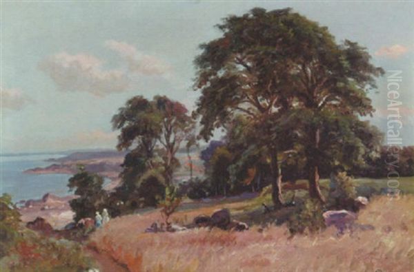 Parti Fra Arildsleje Oil Painting by Viggo Christian Frederick Pedersen