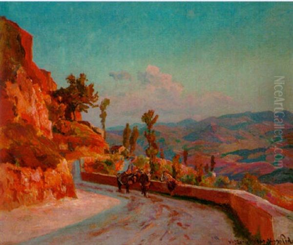 Volterra, Tuscany Oil Painting by Viggo Christian Frederick Pedersen