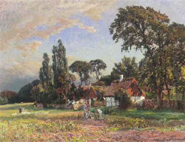Der Graves Kartoffeler Op Oil Painting by Viggo Christian Frederick Pedersen