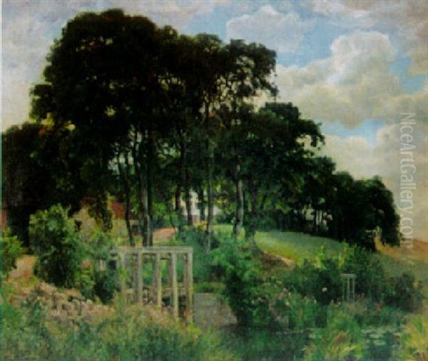 Slusen Ved Orso Oil Painting by Viggo Christian Frederick Pedersen