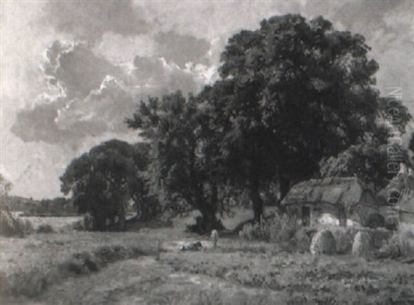 Sommerlandschaft Oil Painting by Viggo Christian Frederick Pedersen