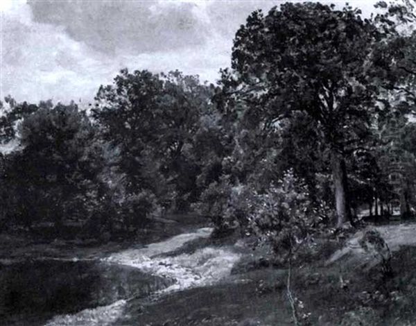 Summer Pond Oil Painting by Viggo Christian Frederick Pedersen