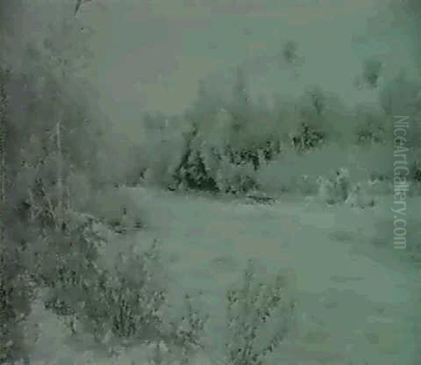 Wascherinnen Am Fluss Oil Painting by Viggo Christian Frederick Pedersen