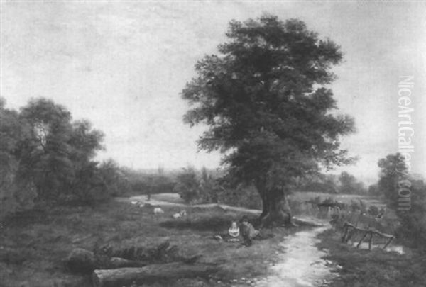 Noon-day Rest Oil Painting by James Peel