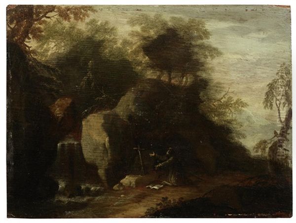 Saint Jerome In The Wilderness Unframed Oil Painting by Gillis Egidius I Peeters