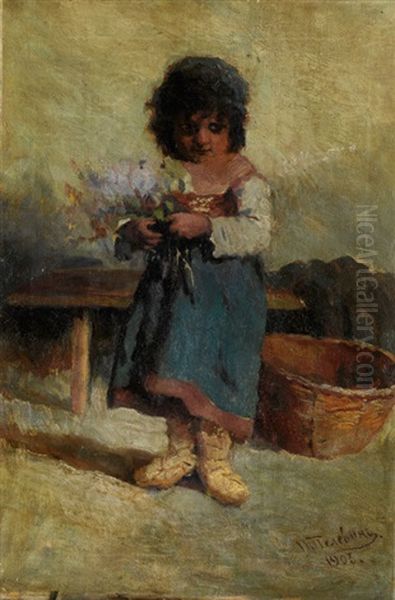 Madchen Oil Painting by Ivan Andreievich Pelevin