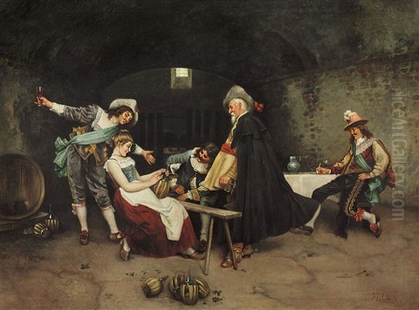 La Taverna Degli Spadaccini Oil Painting by Francesco Peluso